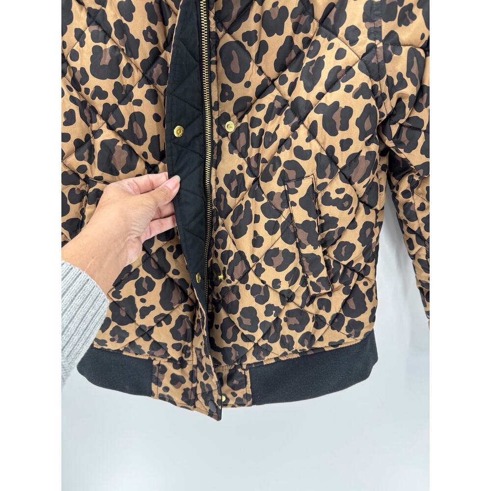 Gap Reversible Bomber Jacket Leopard Print Black … - image 6